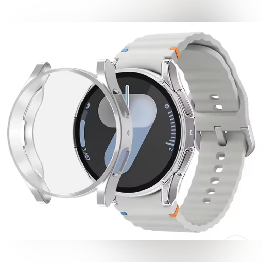 Sansung Smartwatch Cover with Silver and Blue Band Size 40 mm